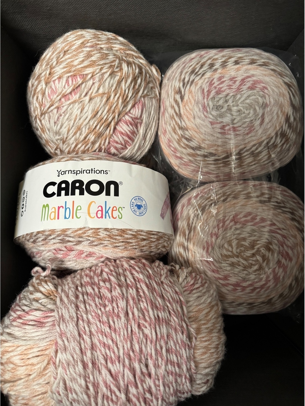 De-stash: 8+ Skeins Caron Marble Cakes Color: Champagne